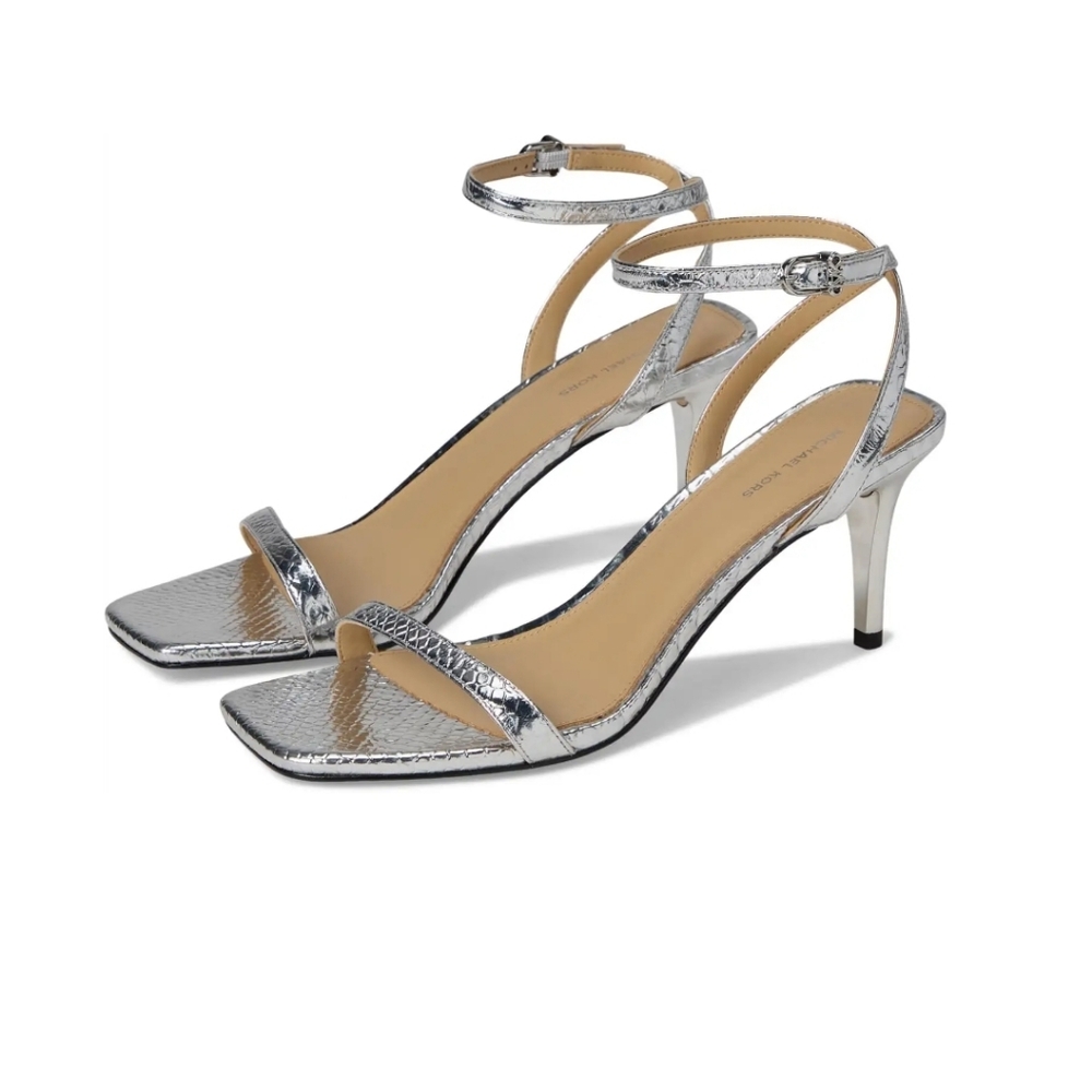 MICHAEL KORS Liana Sandal SILVER 7 (New) - Picture 6 of 8